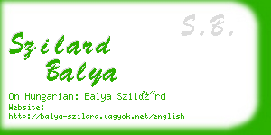 szilard balya business card